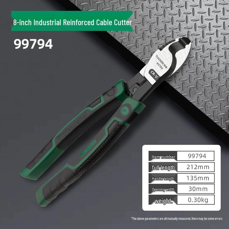 Tuosen Elektriker Trådverktyg: 6", 8", 10" Kabelavbitare, Klippverktyg, Tänger och Avisoleringsverktyg.