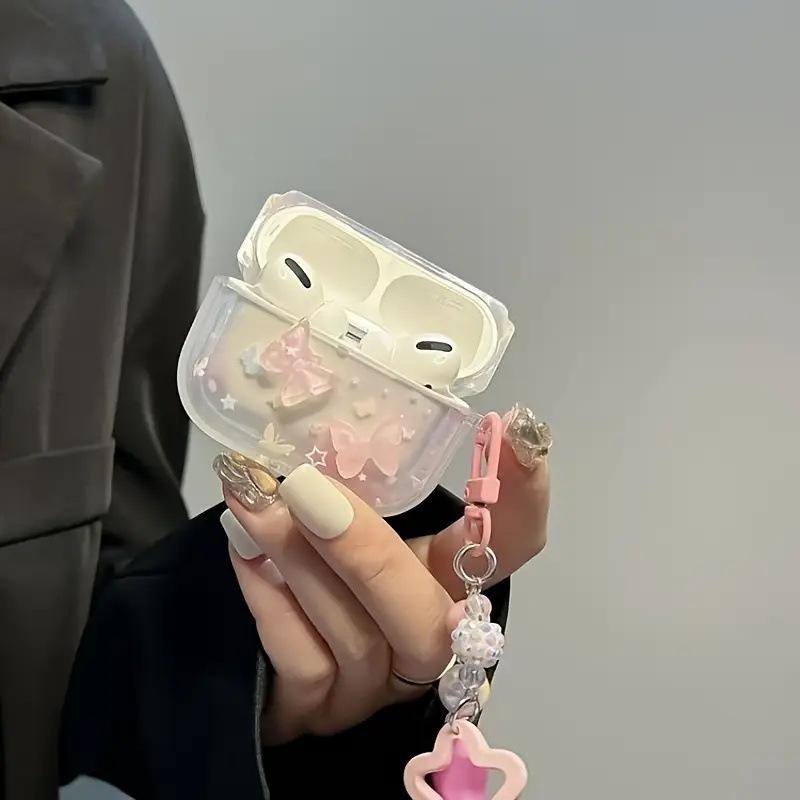Stereoscopic gradual change butterfly for airpodspro1 apple bluetooth wireless 1/1/1 generation earphone cover cute girl