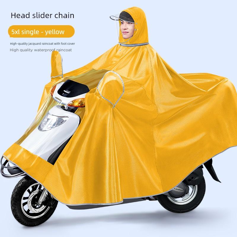 Raincoat for Electric Scooters and Motorcycles, Men's 2022 New Long Model, Full-Body Storm-Proof, Women's Double-Person Electric Bike Rain Poncho