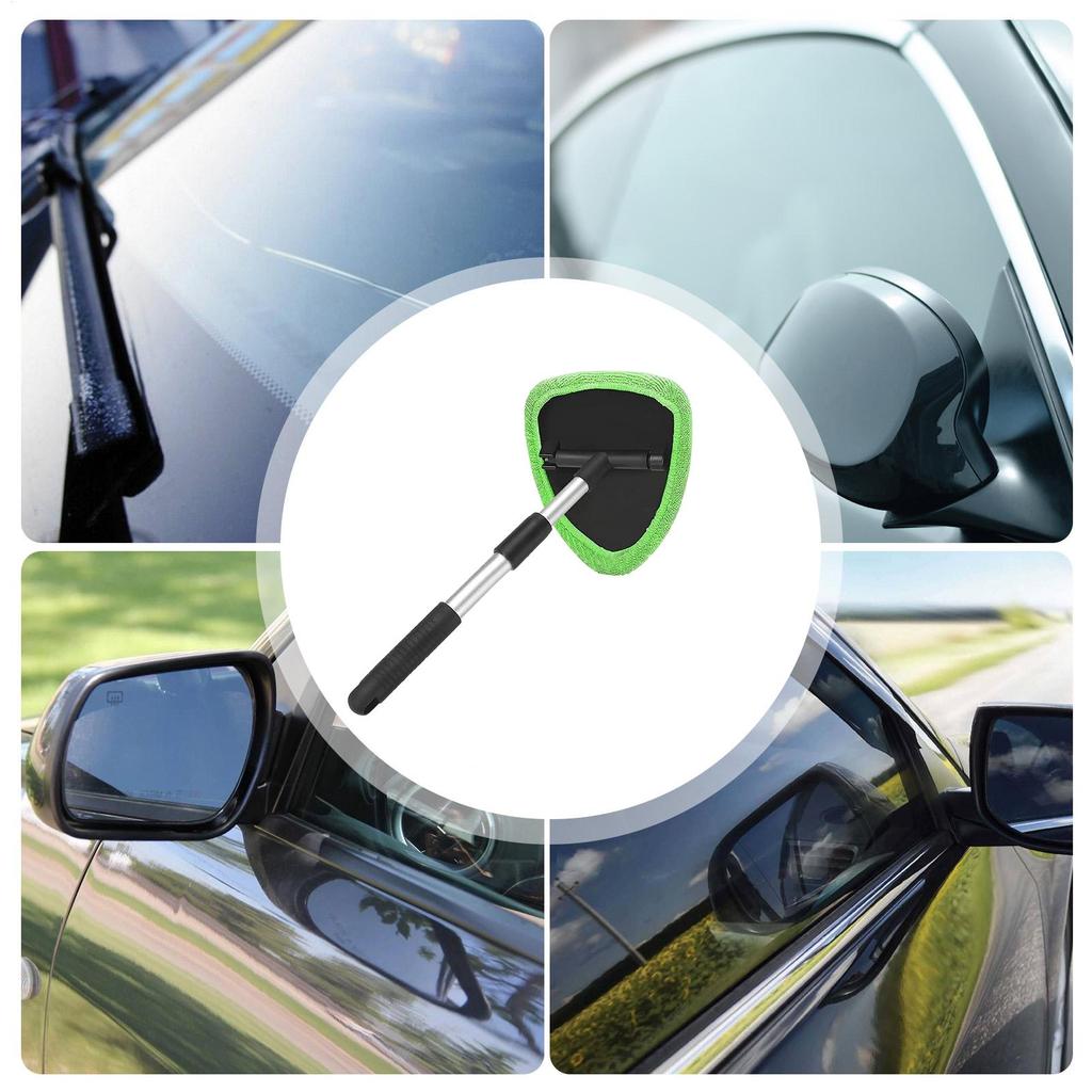 Car Window Cleaner Tool Extendable Glass Cleaner Auto Glass Detailing Tool Microfiber Towel Home Glass Defogging Dust Towel