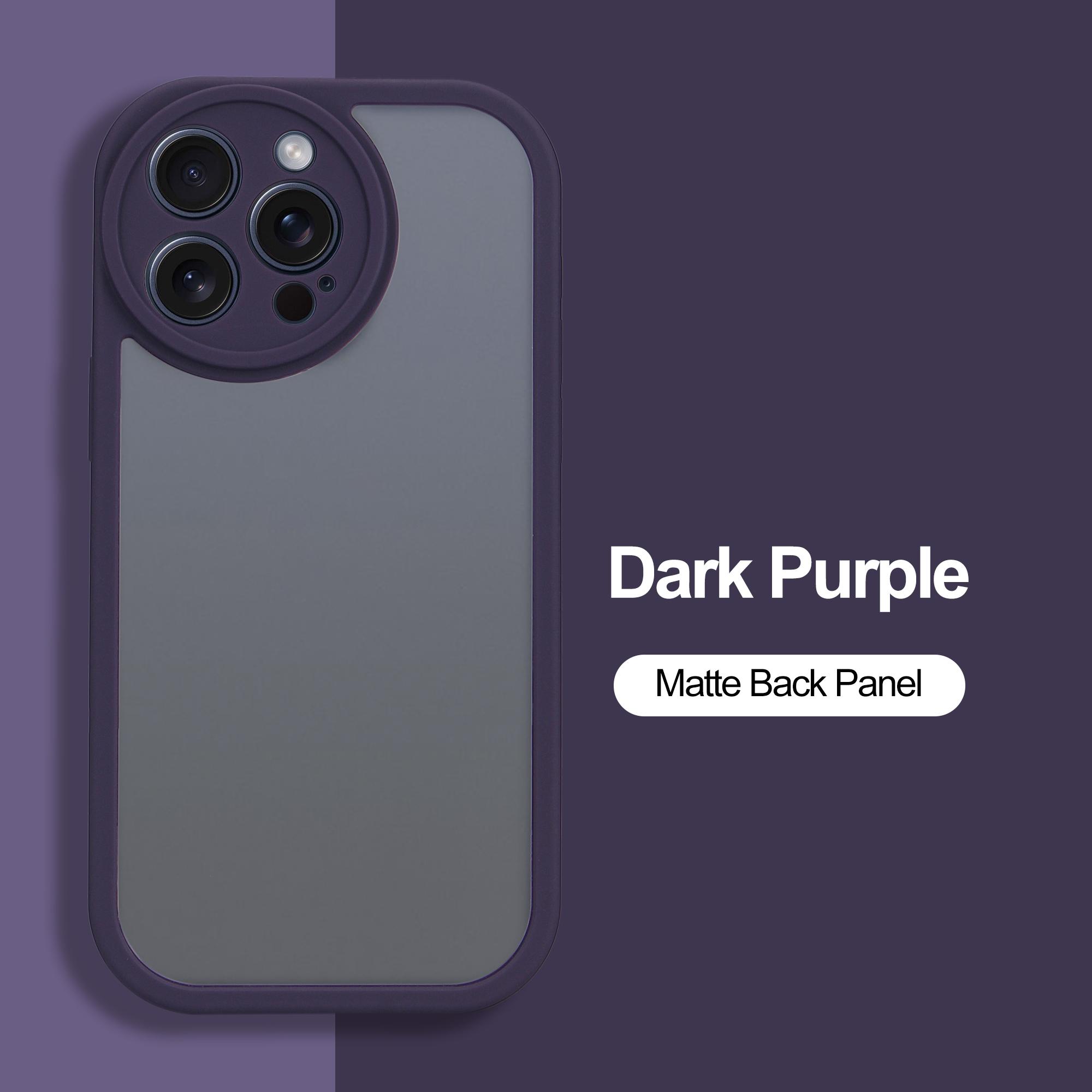 

Роскошный акриловый чехол для телефона для iPhone 15, 14, 13, 12, 11 Pro Max, мягкий силиконовый милый круглый объектив камеры, матовый чехол, модный чехол iPhone 15 Plus темно-фиолетового