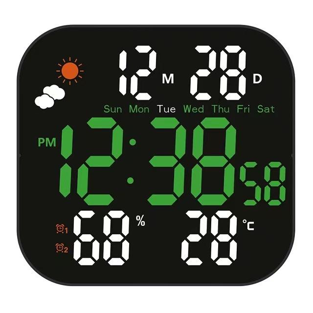 LCD Wall Clock Digital Wall Clock Weather Forecast Function