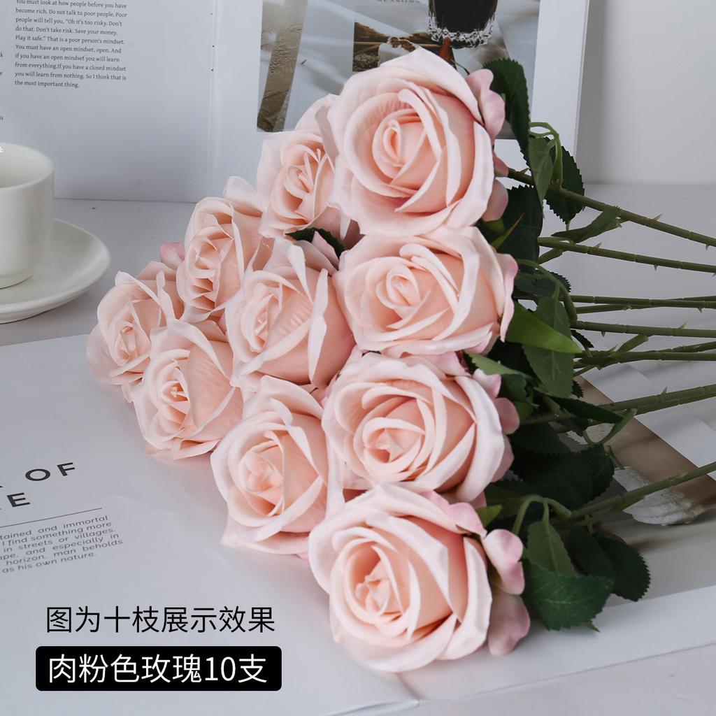 Artificial Highly Realistic Rose Bouquet for Valentine's Day Wedding Home Decoration Flowers Living Room Dining Table