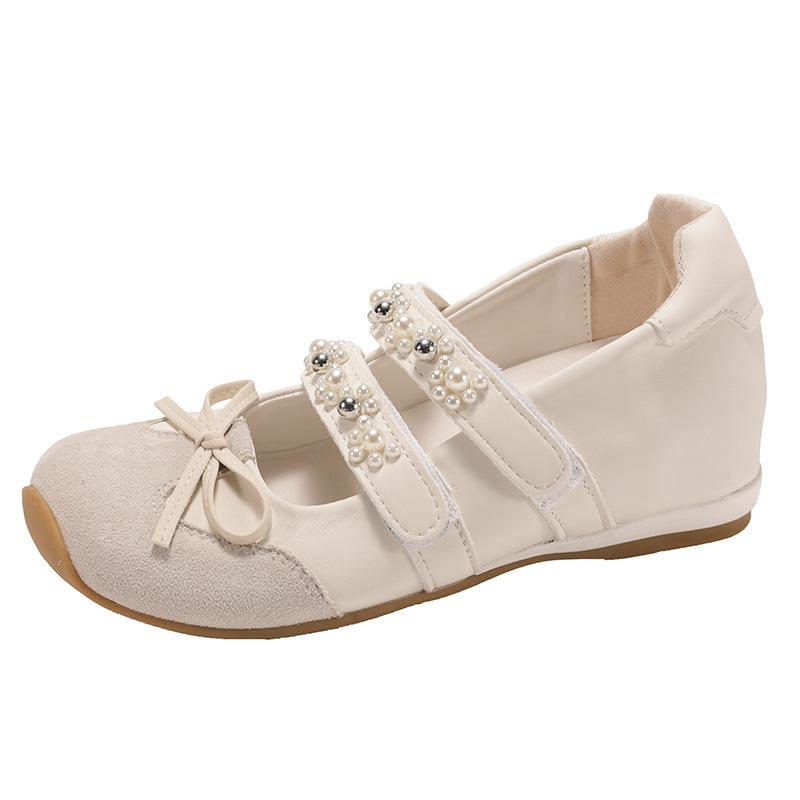 Xiaoxiangfeng slope heel Mary Jane shoes women's spring and autumn versatile one-pedal flat-soled single shoes mesh breathable casual women's shoes