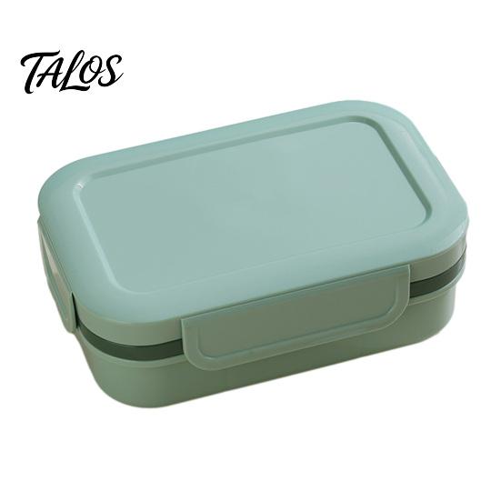 Food Grade Plastic Bento Microwave Safe Lunch Box with Utensils, Multi Compartment for Adults, Daily Meal Prep Workers Portable Container Leak-Proof