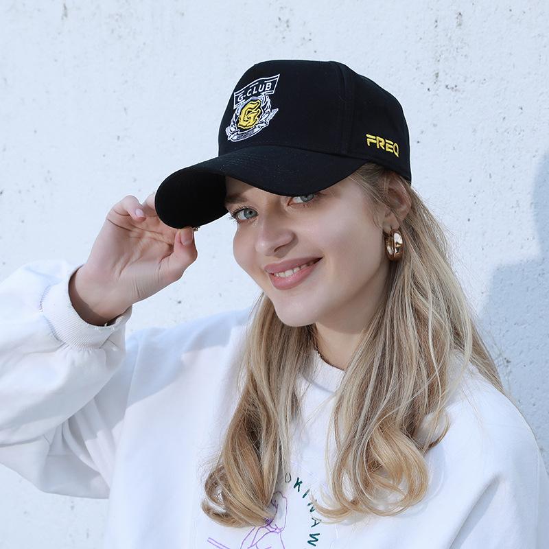 Sunscreen fashionable versatile men's and women's big head circumference hard top baseball cap cap tide