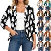 Women's Casual Lightweight Cardigan with Halloween Print Three-Quarter Sleeve Loose Fit for Fall