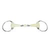 Stainless Steel Horse Bit Apple Flavor Rubber Wrapped Horse Mouth Snaffle Bit for Hours Training Racing