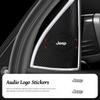 Car Speaker Metal Stickers Interior Decoration Decals For Jeep Grand Cherokee Wrangler JK Gladiator Compass Renegade Wagoneer