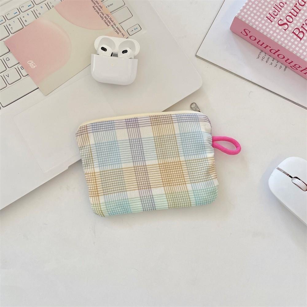 New Fresh Print Coin Purse Portable Canvas Lipstick Storage Bags Mini Students Earphone Bag