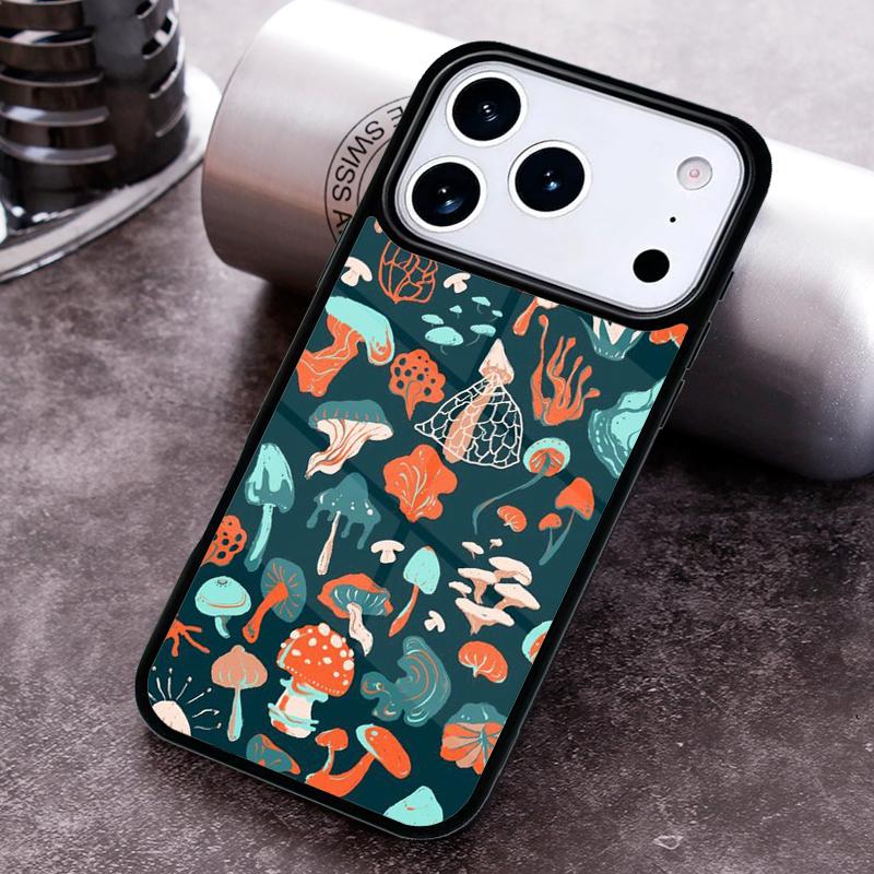 Mushroom Forest Phone Case for iPhone 17 16 15 Pro Max Air 14 13 12 11 Plus Shockproof Capa Cover