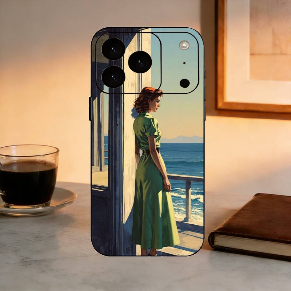 E-edward H-hopper Art  Phone Case Silicone Soft For IPhone 17 16 15 14 13 12 11 X XR Plus Pro Max Plus iPhone13PROMAX
