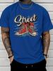 Unisex White Crew Neck Tee Sneaker Street Letter Print Loose Oversized Short Sleeve Unisexs Streetwear Summer Casual Basic Top
