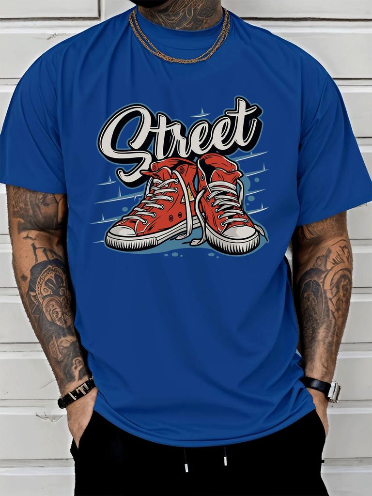 Unisex White Crew Neck Tee Sneaker Street Letter Print Loose Oversized Short Sleeve Unisexs Streetwear Summer Casual Basic Top