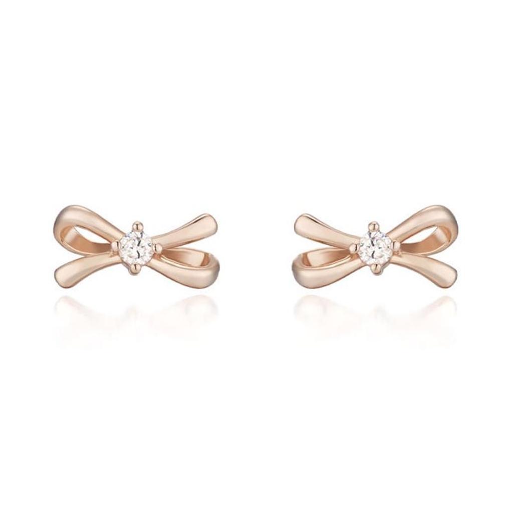 [LsSHOP] 14K Cardo Ribbon Earrings (Gold Plated)_LJ5133BRE