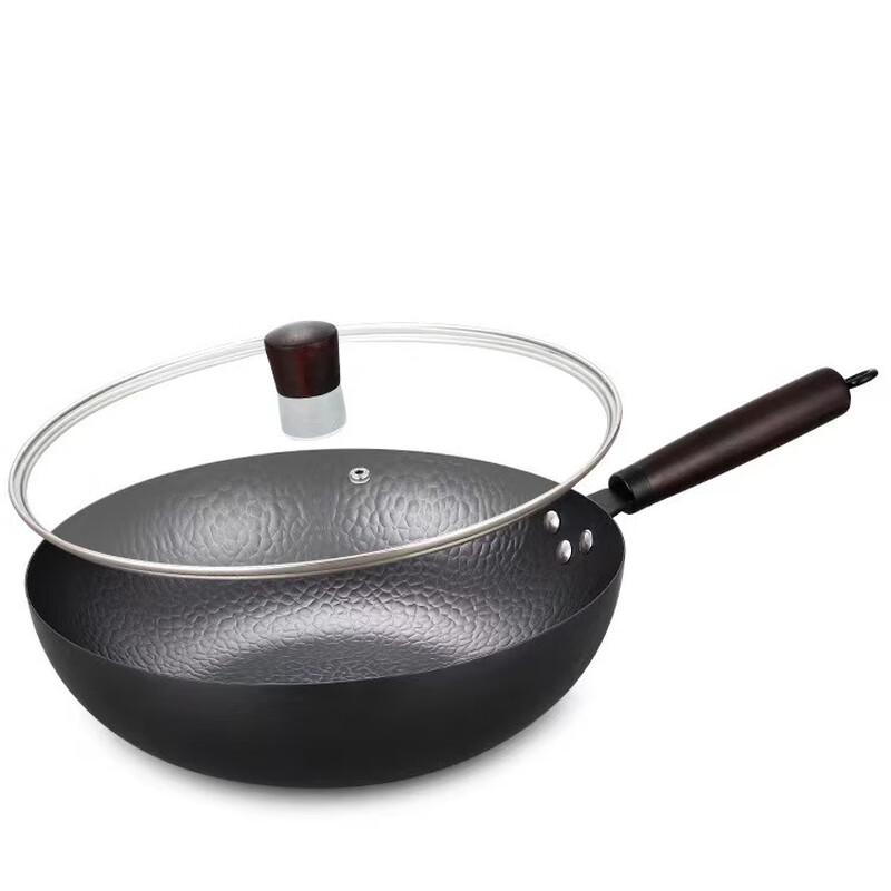 

Liliang Forged Iron Wok Pan with Glass Lid