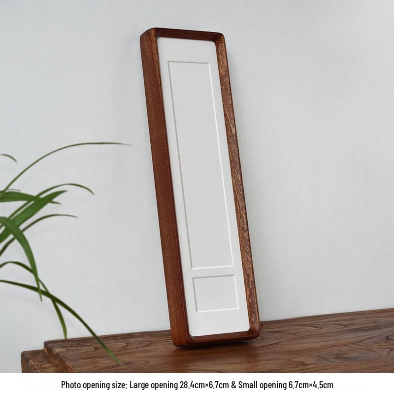 Solid Wood Mortise & Tenon Photo Frame with Round Corners and Beveled Edge for Wedding Dress Display