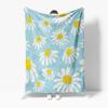 Soft Plush Throw Blanket Floral Print Bed Sofa Decorative Cushion Cover Cute Flower Pattern Bedspread Gift