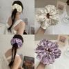 Fashion Extra Large Satins Hair Ties  Oversize Hair Band Hair Scrunchie Ponytail Holders Elastic Hair Accessories