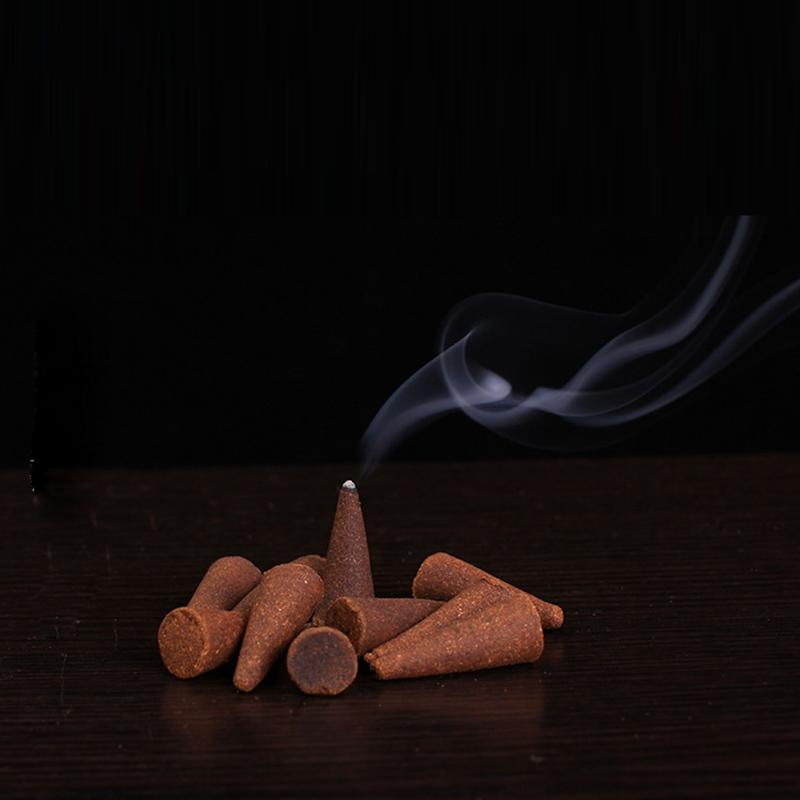 120pcs/lot Natural White Sage Indian Incense Cones with Incense Holder Palo Santo Sandalwood Lavender Meditation Scents for Home