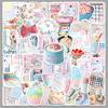 Korean Style Graffiti Stickers: 52 Blue & Pink Sheets for Phone Case & Notebook Décor