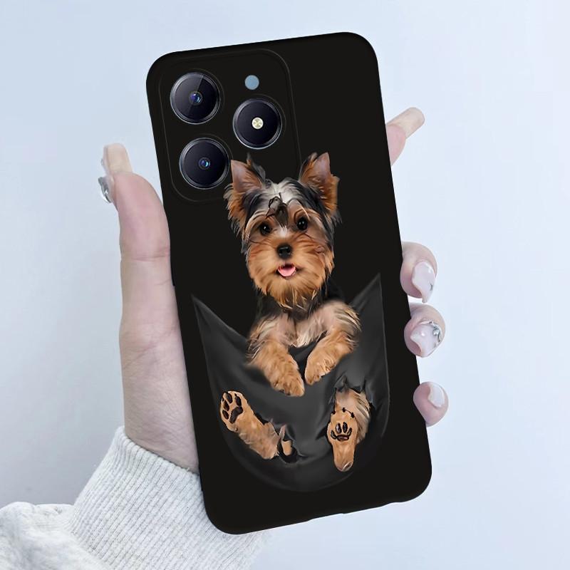 Para Realme C61 C63 Funda de Teléfono Diseño de Niña con Flores Silicona Suave TPU Carcasa Trasera para Realme Narzo N63 C 63 Fundas RealmeC61