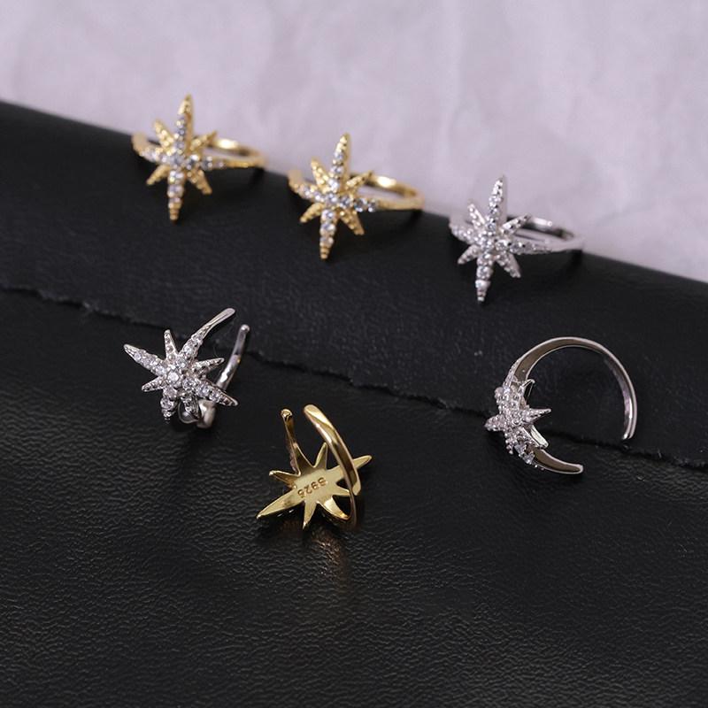 Starburst Zircon Ear Clip for Women - No Piercing Needed, Light Luxury & Exquisite Design