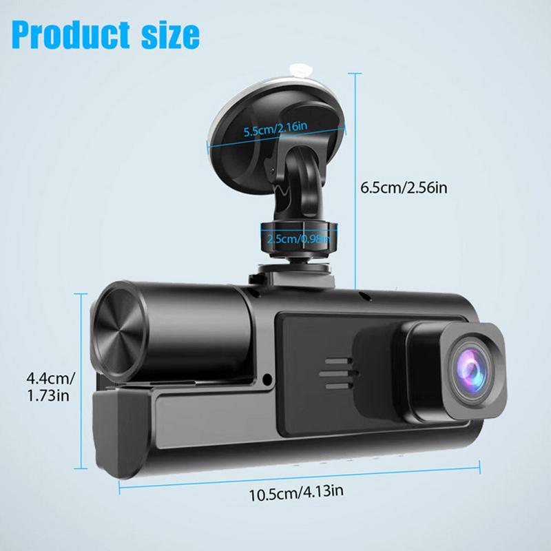 Oto İçin Ön Park Kamerası 1080P Yüksek Çözünürlüklü Araç Kamerası Çift Lens Gece Görüşü Kamyon Gösterge Paneli Kamerası Yüksek Çözünürlüklü