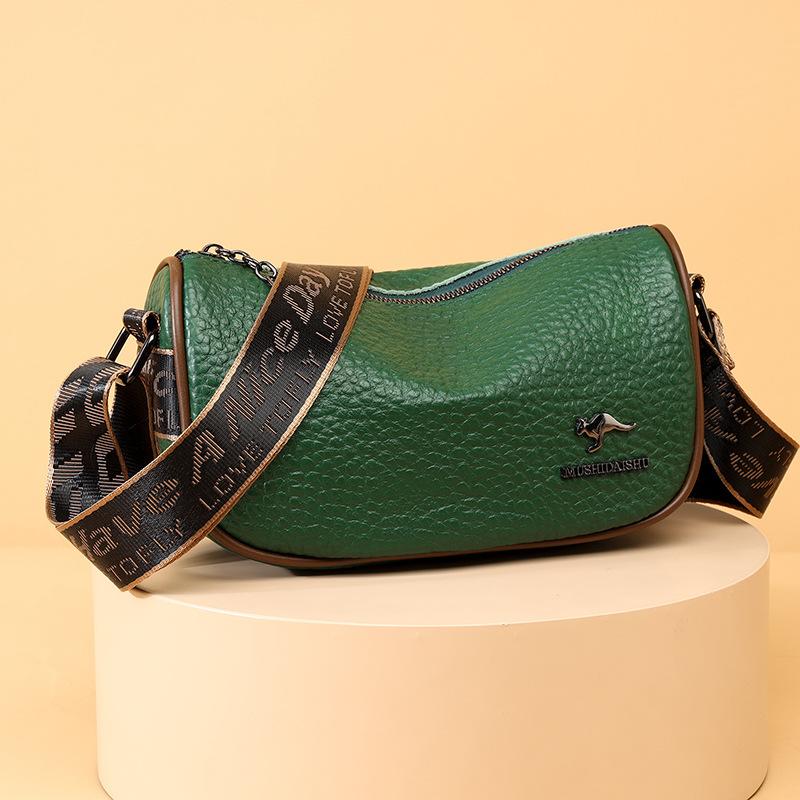 Genuine Leather Women'S Bag Fashionable Large Capacity Shoulder Messenger Bag First Layer Cowhide