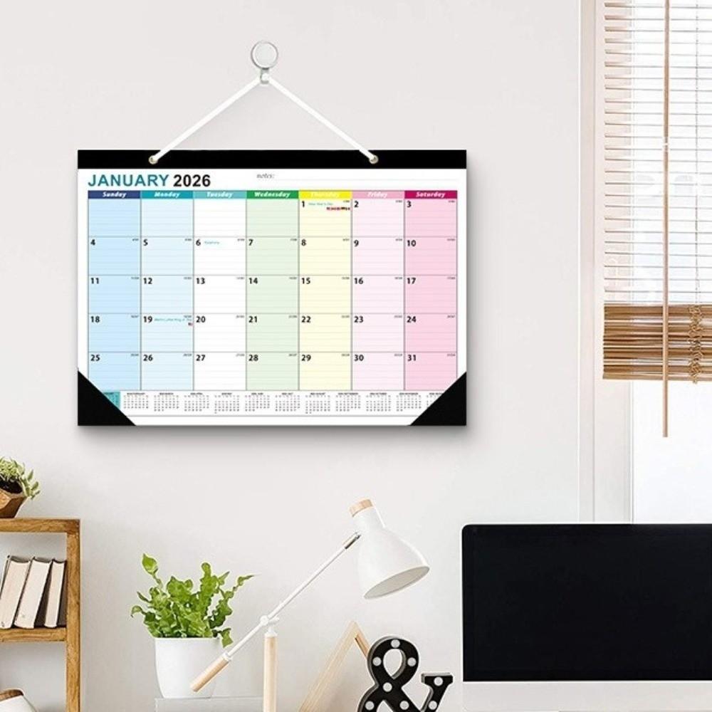 Spacious Wall Calendar Monthly Layout 18-Month Calendar Hanging Calendar  Office