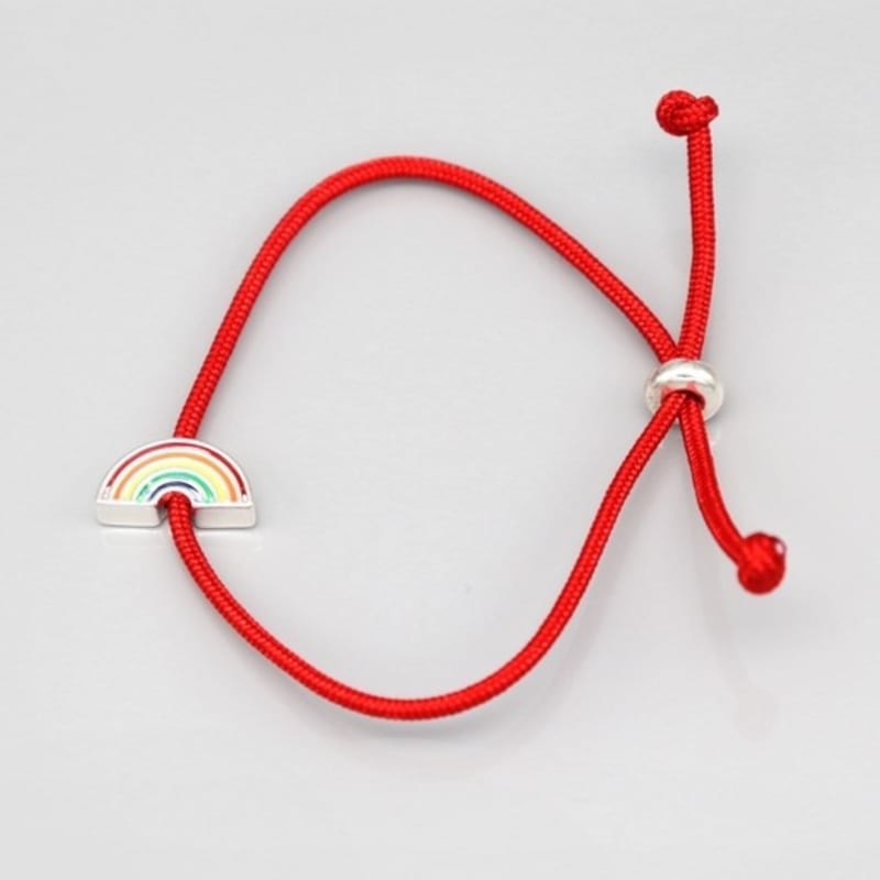 BONBEAU Color Motive Knot Bracelet Daisy Rainbow Clover Knot Thread Bracelet