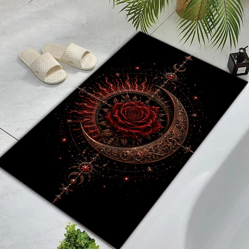 Mystical Lunar Phases Art Print Carpet Floor Mats Printing Christmas Gifts Fashion Art