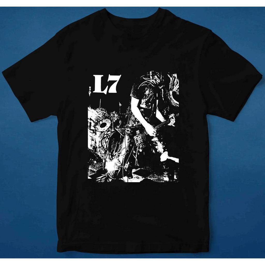 L7 Rock Band T Shirt Vintage Washed Homme Versatile Designer Clothes Streetwear Slightly Graphic Soft Breathable Unisex