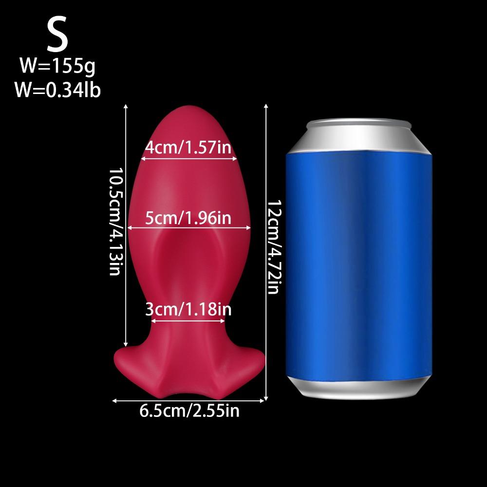 Liquid Silicone Egg Anal Plug Smooth Grooved Easy Insert SM Toy