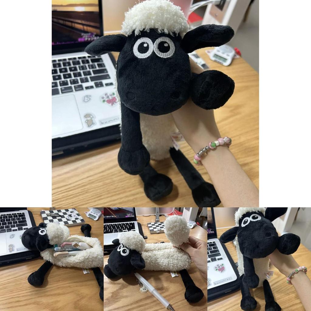 Shaun The Sheep Plush Pencil Case Soft Animal Storage For Students And Kids