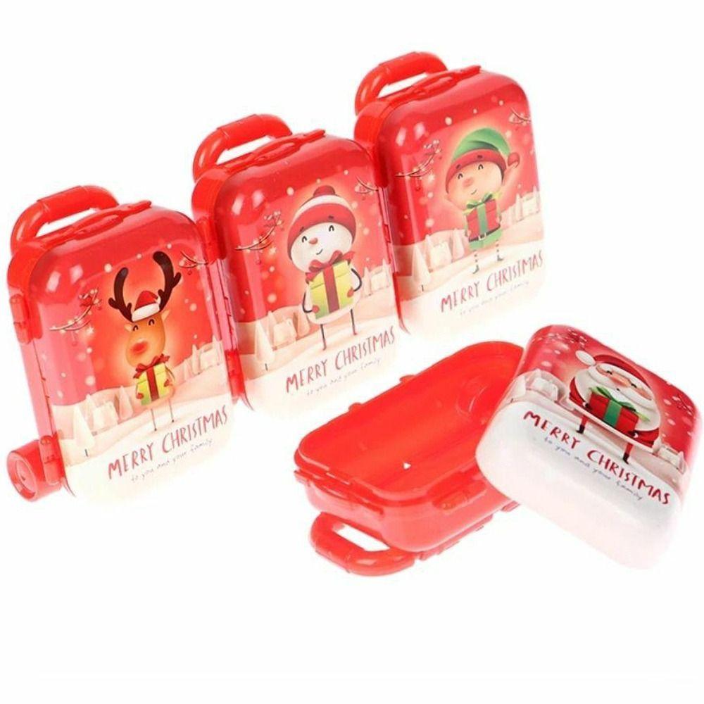 

Gift Christmas decoration Santa Claus Suitcase Luggage Doll Handbag Jewellery Box Toys Trunk B