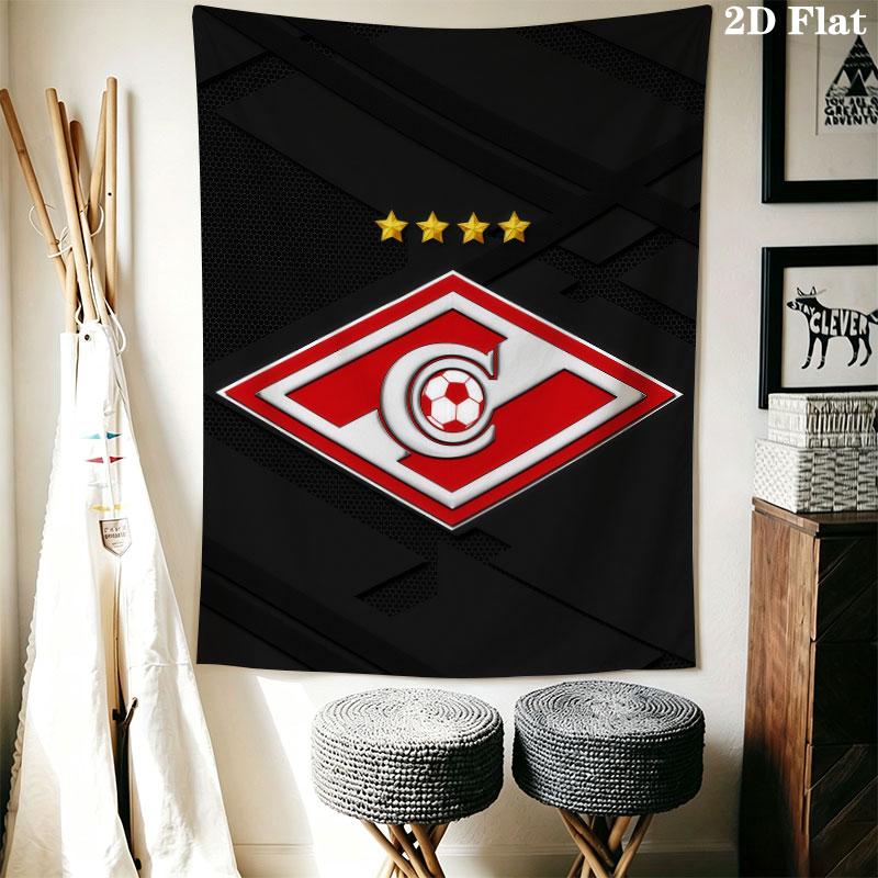 Spartak Moscow Might Wall Hanging Printed Fabric Blanket Decorative Tapestries for Bedroom Living Room Home Decor