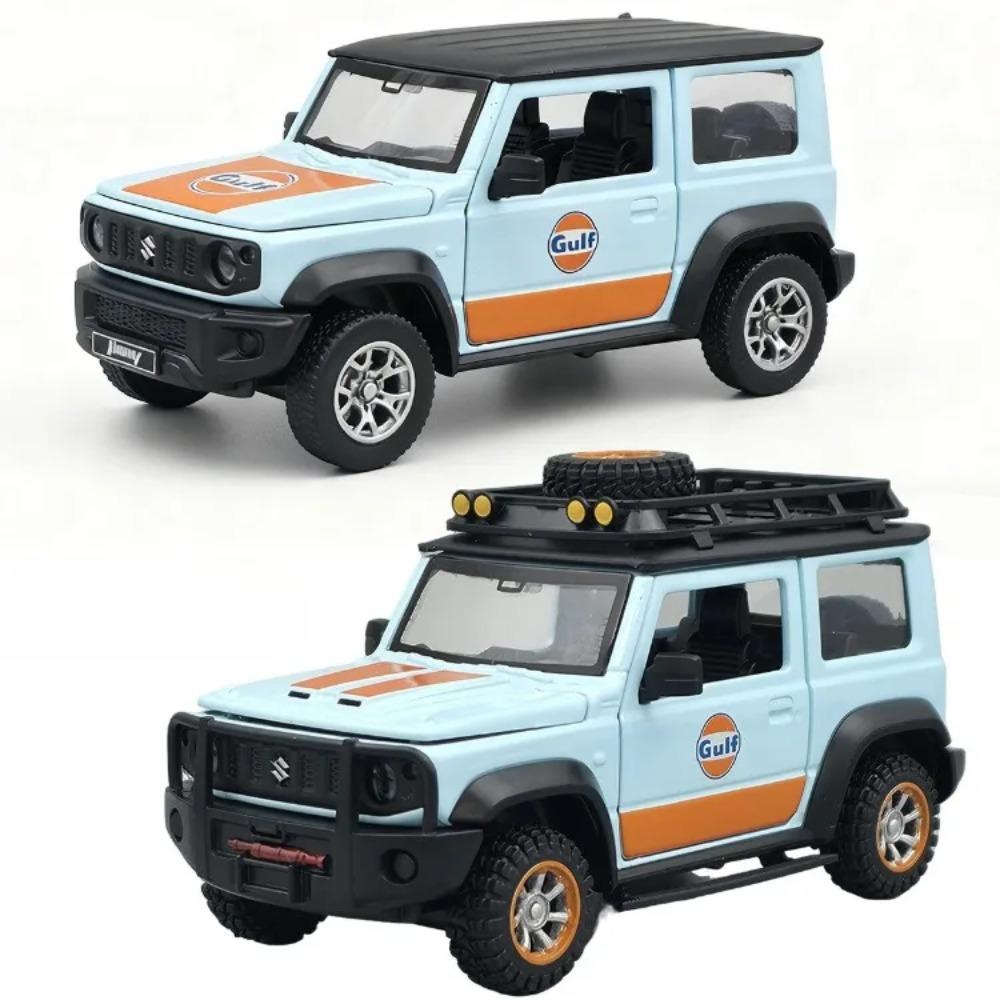 1/32 Suzuki Jimny Modified Car Model Die-Cast Gulf Co-branded Off-Road Vehicle Toys Children Boy Gift Collection Miniature