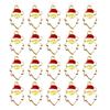 Pack of 20 Santa Head Pendants Necklace Pendant Craft Accessories Jewelry Pendant for Unique Jewelry and Craft Projects