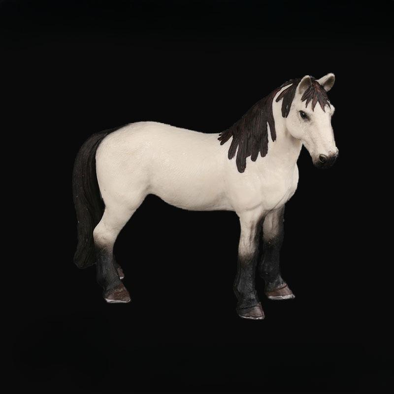 1Pc Children's Simulation Animal Toys Wildlife Model Set Solid Quarter Horse White Horse Black Horse Maxima Horse