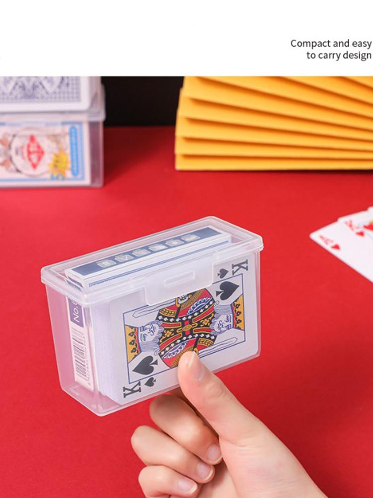 Caja de Plástico Transparente para Cartas de Póker Estuche de Almacenamiento de PP Transparente Contenedor de Cartas para Juegos de Mesa