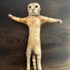 Animal Figure Cat Plush Doll Built in Skeleton Funny Cat Toy Kawaii Plush Cat Toy  Kids Toy
