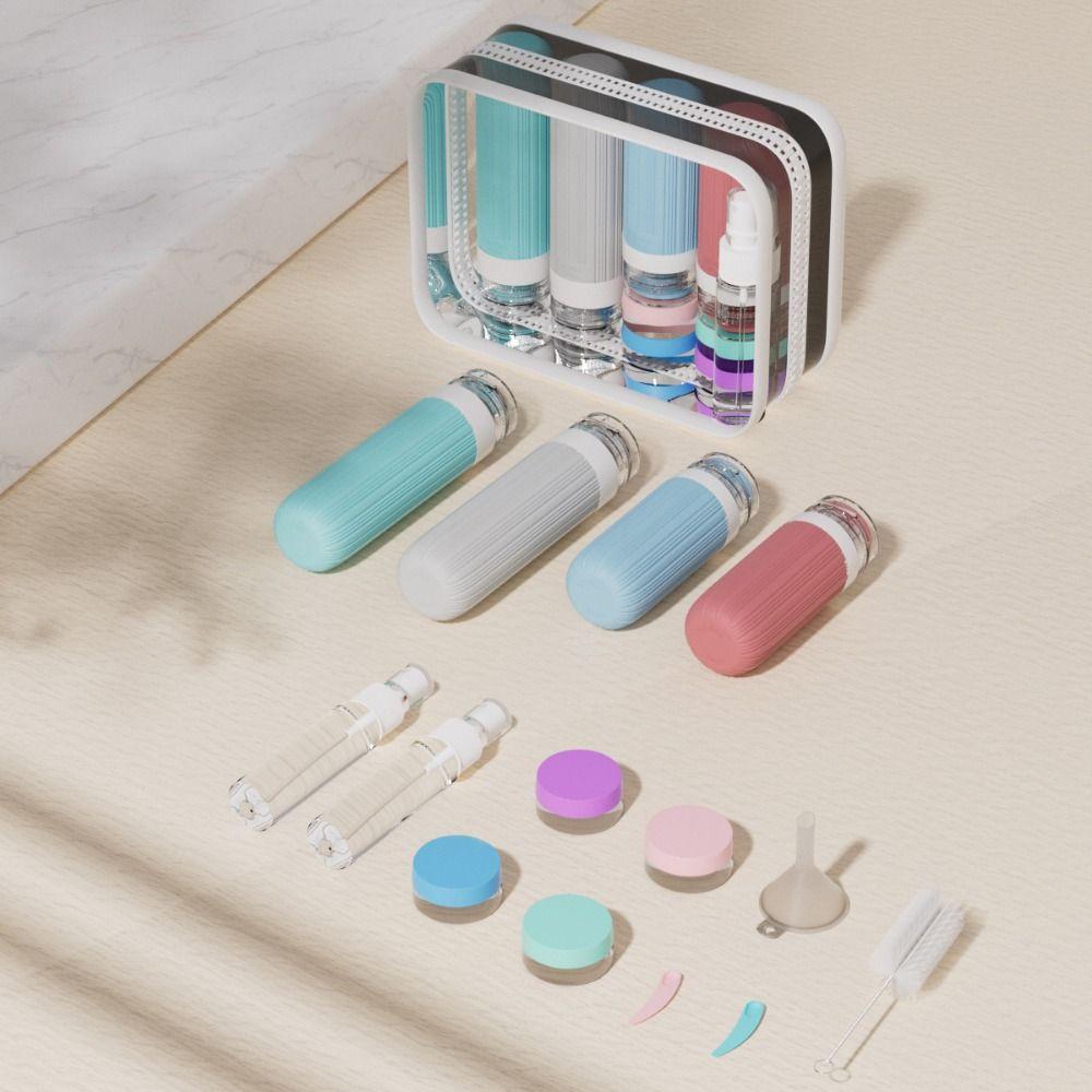 Leak-Proof Squeeze Liquid Bottle Kit Soft Cosmetic Container Toiletry Organizer Shampoo Container