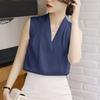 Spring white shirt women's long-sleeved design sense retro silk top professional satin shirt