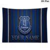 Custom Name Everton Football Club Printed Tapestry – Wall Hanging for Bedrooms, Dorms, and Home Decor