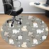 1pc Cats Fish Office Round Area Rug, Under Office Chairs Bedroom Living Room Home Decor, Room Deco