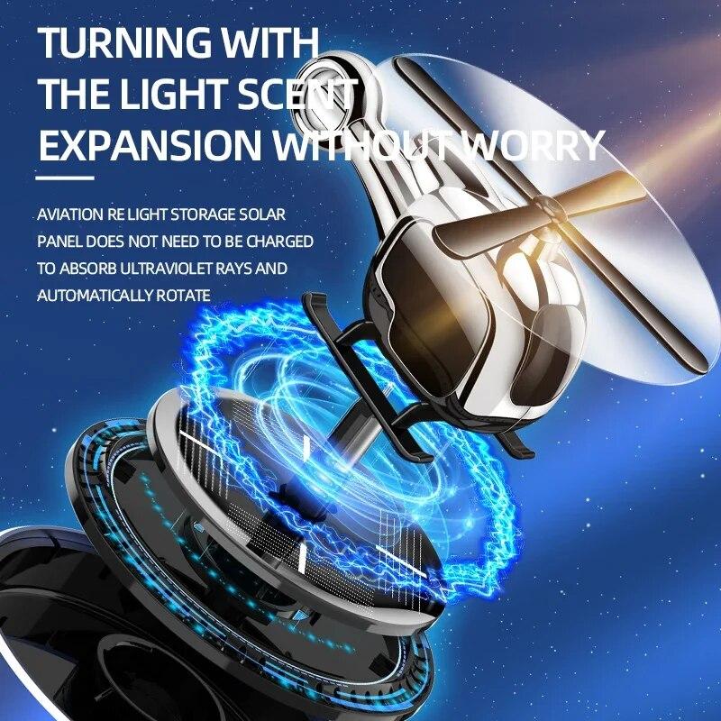 1PCS Car Air Freshener Helicopter Perfume Solar Fresh Vent Air Aromatherapy Interior Cars Auto Accessories