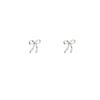 2025 Minimalist Silver Bow Earrings: Elegant, High-End, Unique Design for Women.