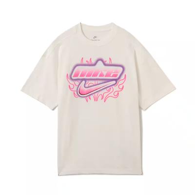 Nike Round Neck Letter Logo Print Drop Shoulder Short Sleeve T-Shirt FZ1147-133