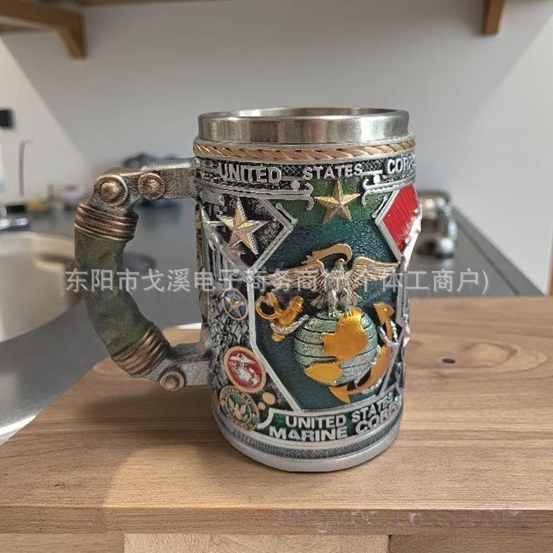 Creative Resin Stainless Steel Wine Glass Gift